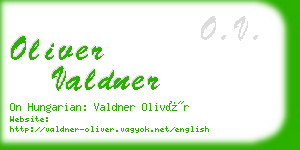 oliver valdner business card